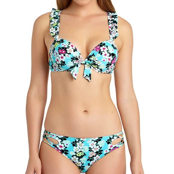California Waves Womens Floral Strappy Swim Bottom ONLY NWT - Picture 4 of 4